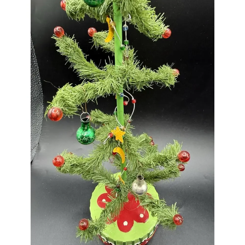 Dept 56 Krinkles Goose Feather Style Mini Ornament Display Tree Cute! 13” Tall